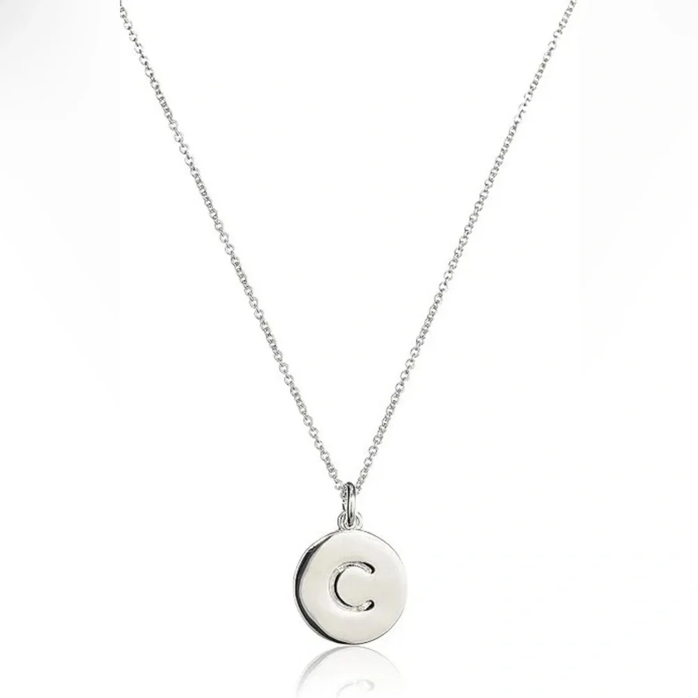 Kate Spade New York Initial Pendant Necklace C Silver